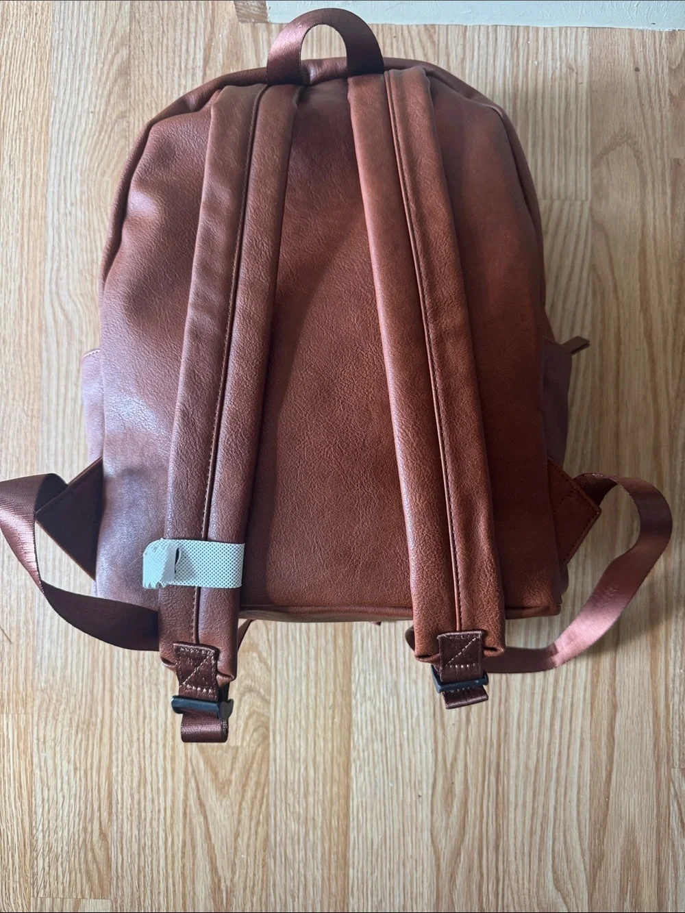 Sonoma Reddish Brown Faux Leather Backpack. NWOT. Unisex.